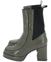 JANET&JANET - BOTTINES CHELSEA GRISES VERNIES