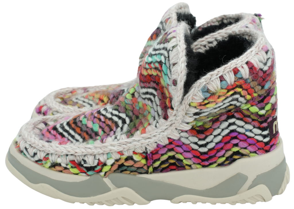 MOU - MULTICOLOR "ESKIMO TRAINER" FUR-LINED BOOTS