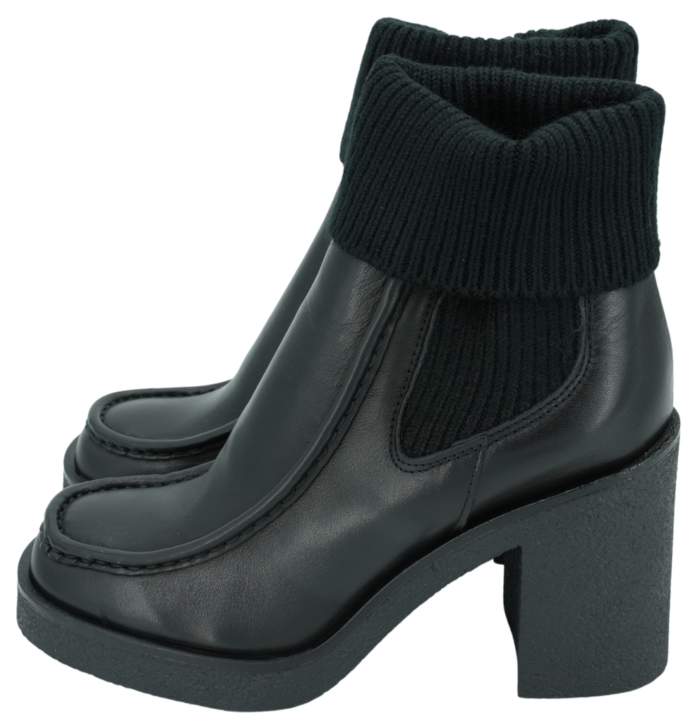 EXIT - BOTTINES NOIRES CHAUSSETTES