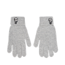 KARL LAGERFELD - "K/IKONIK" GREY KNITTED GLOVES