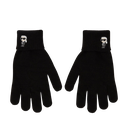 KARL LAGERFELD - GANTS EN TRICOT "K/IKONIK" NOIRS