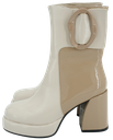 NOA HARMON - BOTTINES À TALONS BEIGES