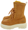 PRIMABASE - MUSTARD FURRED ANKLE BOOTS