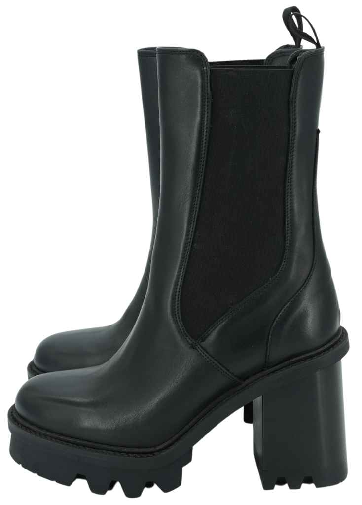 GIANNI RENZI - BLACK HIGH HEEL ANKLE BOOTS