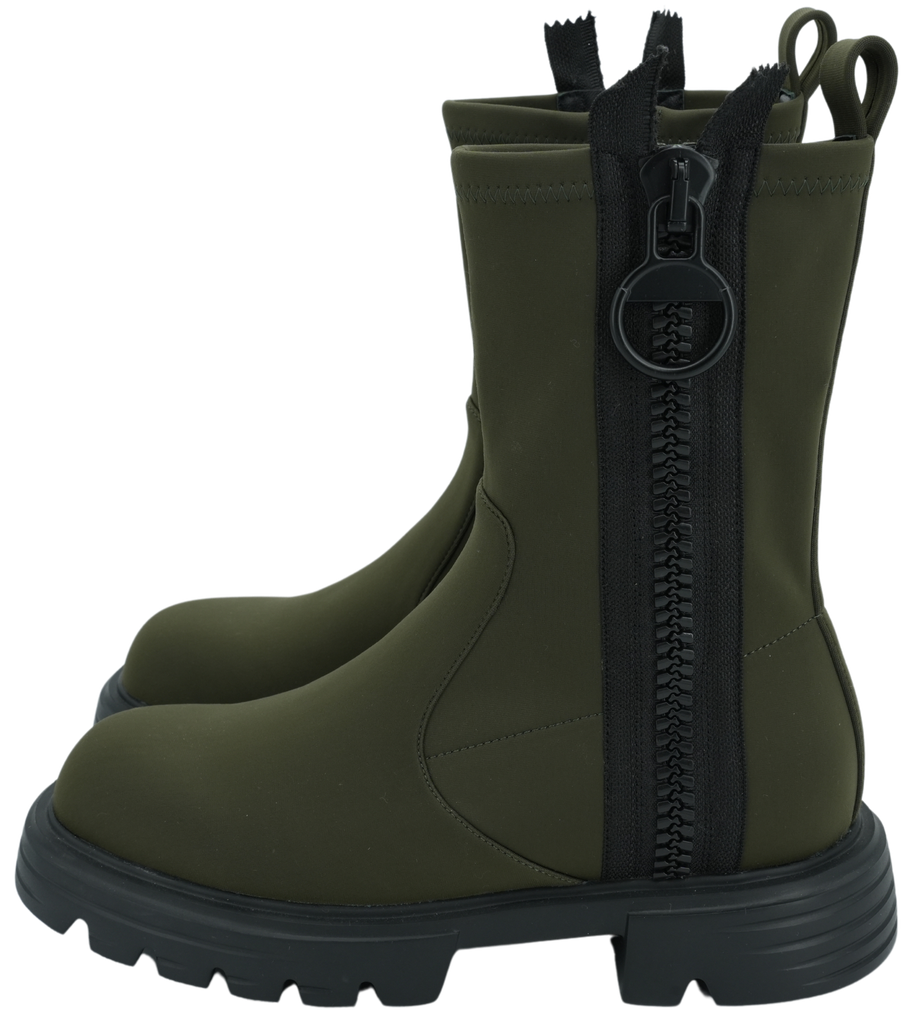 JEANNOT - KAKI BIKER BOOTS