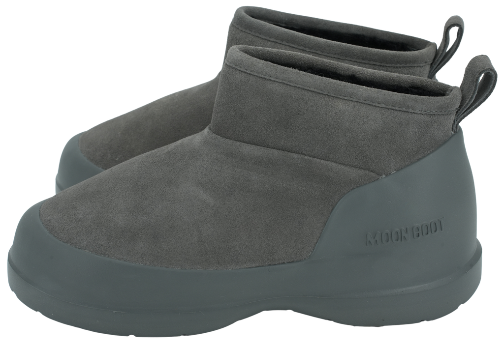 MOON BOOT - LUNA LOW GREY SUEDE BOOTS (36)