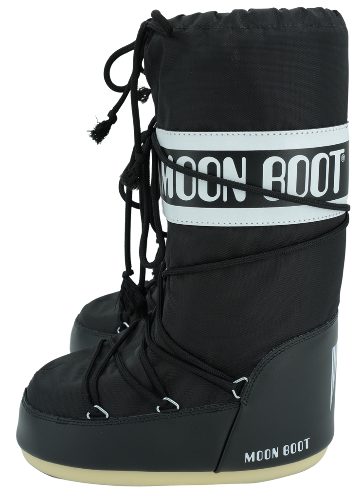 MOON BOOT - ICOON ZWARTE NYLON LAARZEN