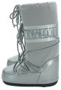 MOON BOOT - ICON GLANCE SILVER SATIN BOOTS