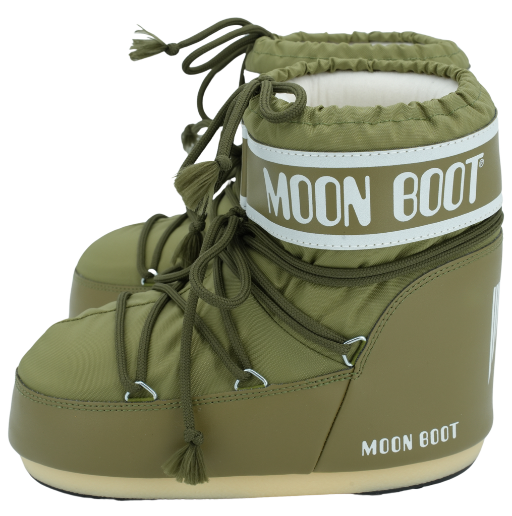 MOON BOOT - ICON LOW KHAKI NYLON BOOTS