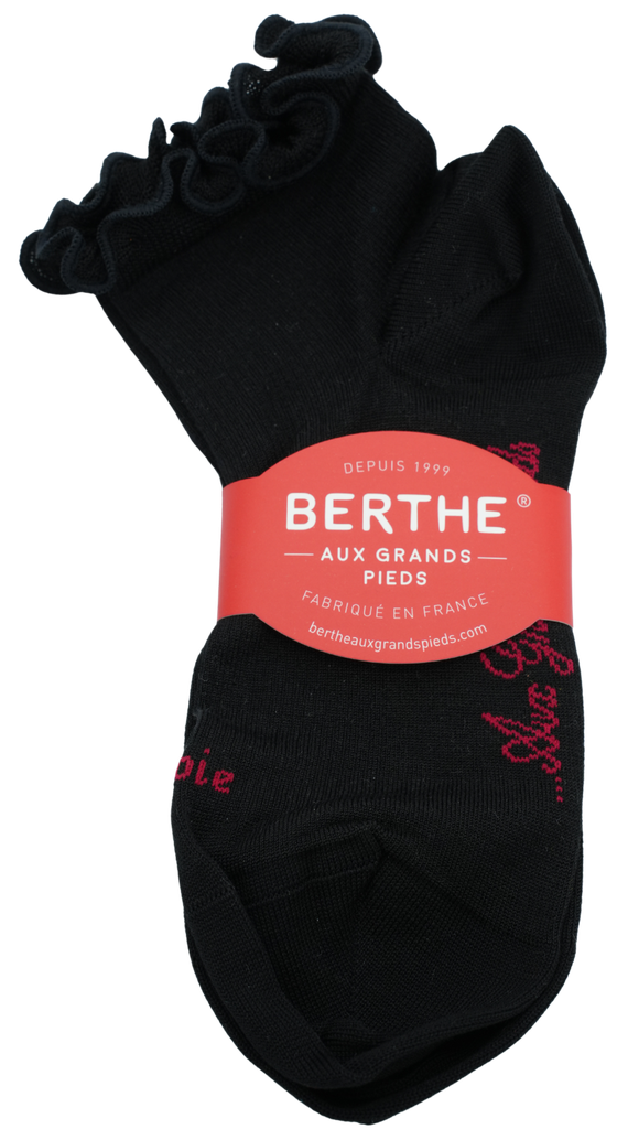 BERTHE AUX GRANDS PIEDS - SOCKEN AUS NATÜRLICHER SEIDE (35-38, Noir)
