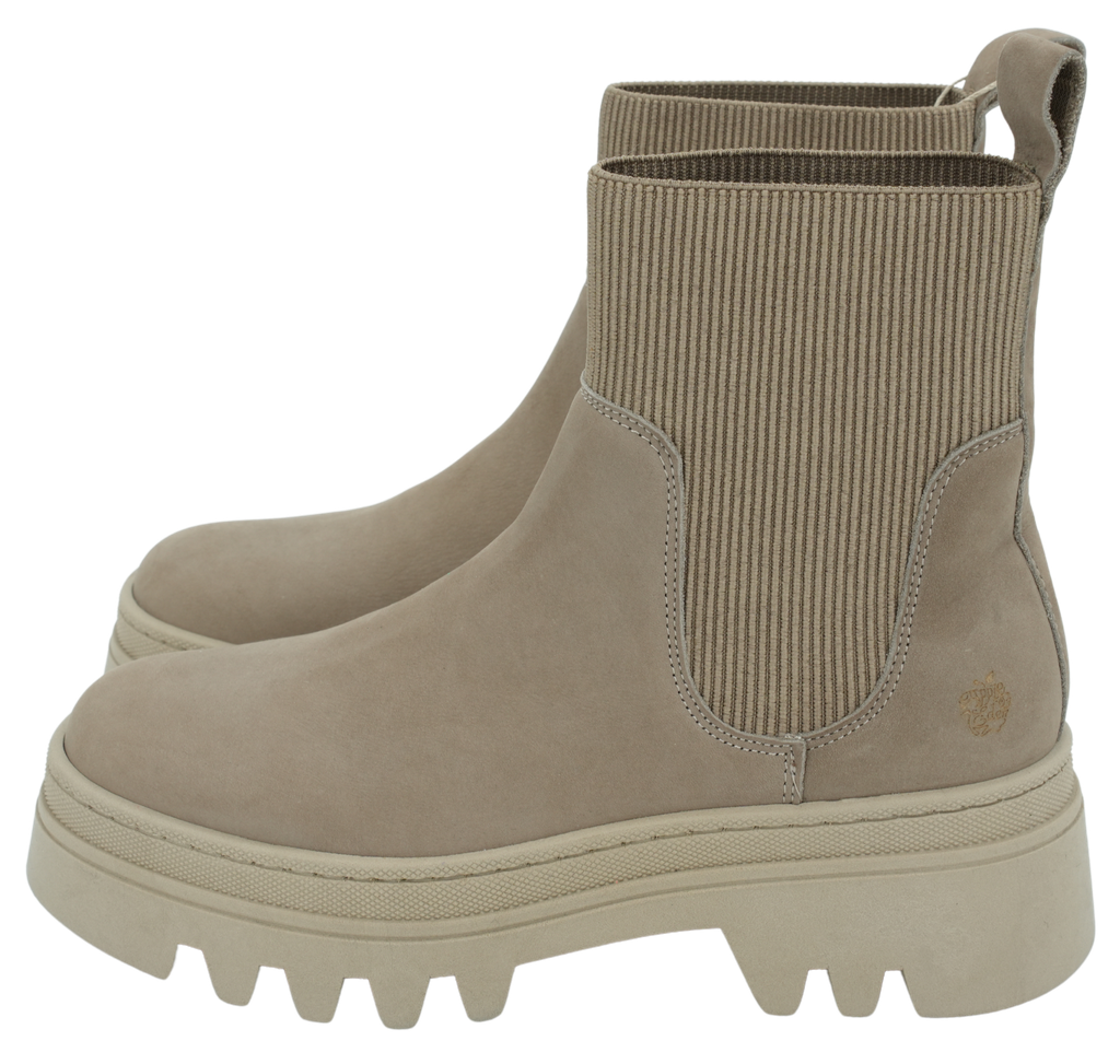 APPLE OF EDEN - BEIGE CHELSEA BOOTS