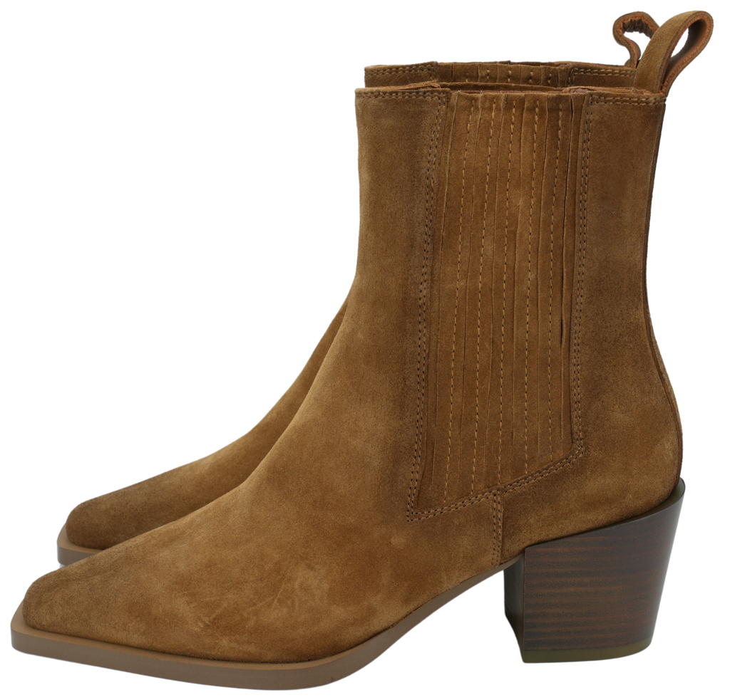 MI/MAI - BOTTINES CHELSEA EN DAIM MARRON "JANE II" BRUNES