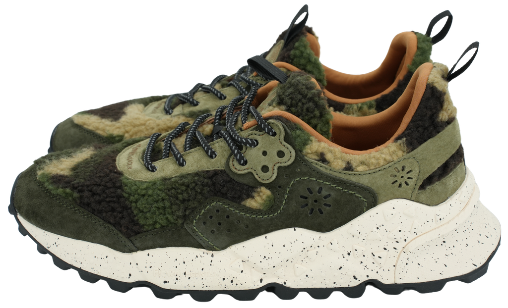 FLOWER MOUNTAIN - KOTETSU UNI SUEDE/TEDDY TAUPE-MILITARY