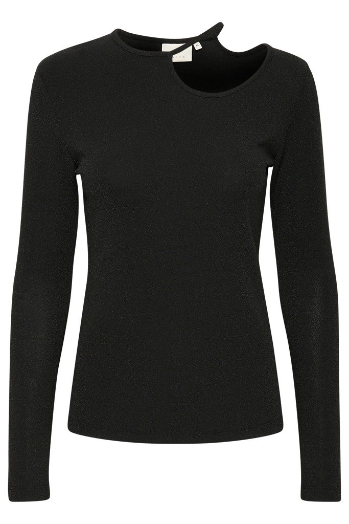 KAFFE - BLOUSE "KAMERIKKA" NOIRE À PAILLETTES