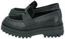 ELVIO ZANON - ZWARTE MOCASSINS VAN BI-MATERIAAL