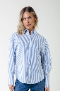 COLOURFUL REBEL - BLUE "TALIA" STRIPED SHIRT