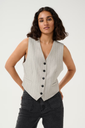 KAFFE - GILET "KAKAYSA" GRIS
