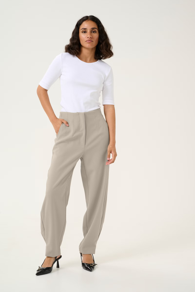 KAFFE - BEIGE "KAVITTA" BROEK (34)