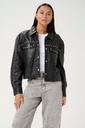 KAFFE - VESTE EN CUIR NOIRE "KACASSIE"