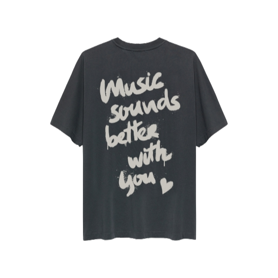 CATWALK JUNKIE - GREY GRAPHIC T-SHIRT