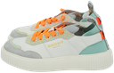 CRICKIT - BASKETS "MAURA" VERTES MENTHES, LACETS ORANGES FLUOS