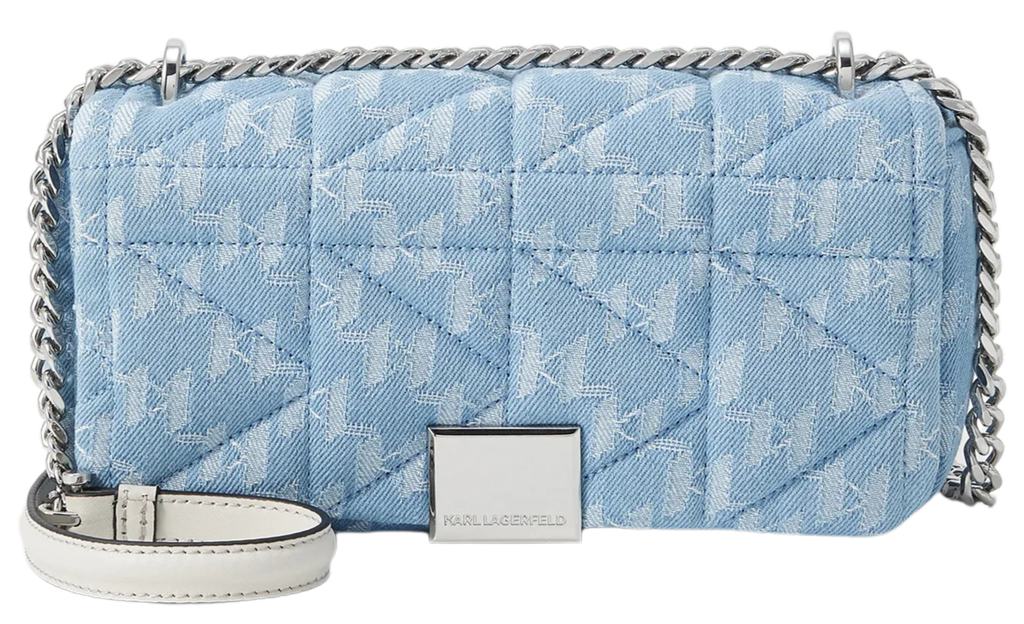KARL LAGERFELD - MONOGRAM DENIM CROSSBODY BAG