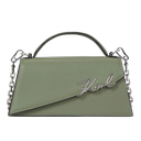 KARL LAGERFELD - SAC BANDOULIÈRE FIN "K/SIGNATURE" VERT