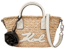 KARL LAGERFELD - "K/SIGNATURE" RAFFIA MAND