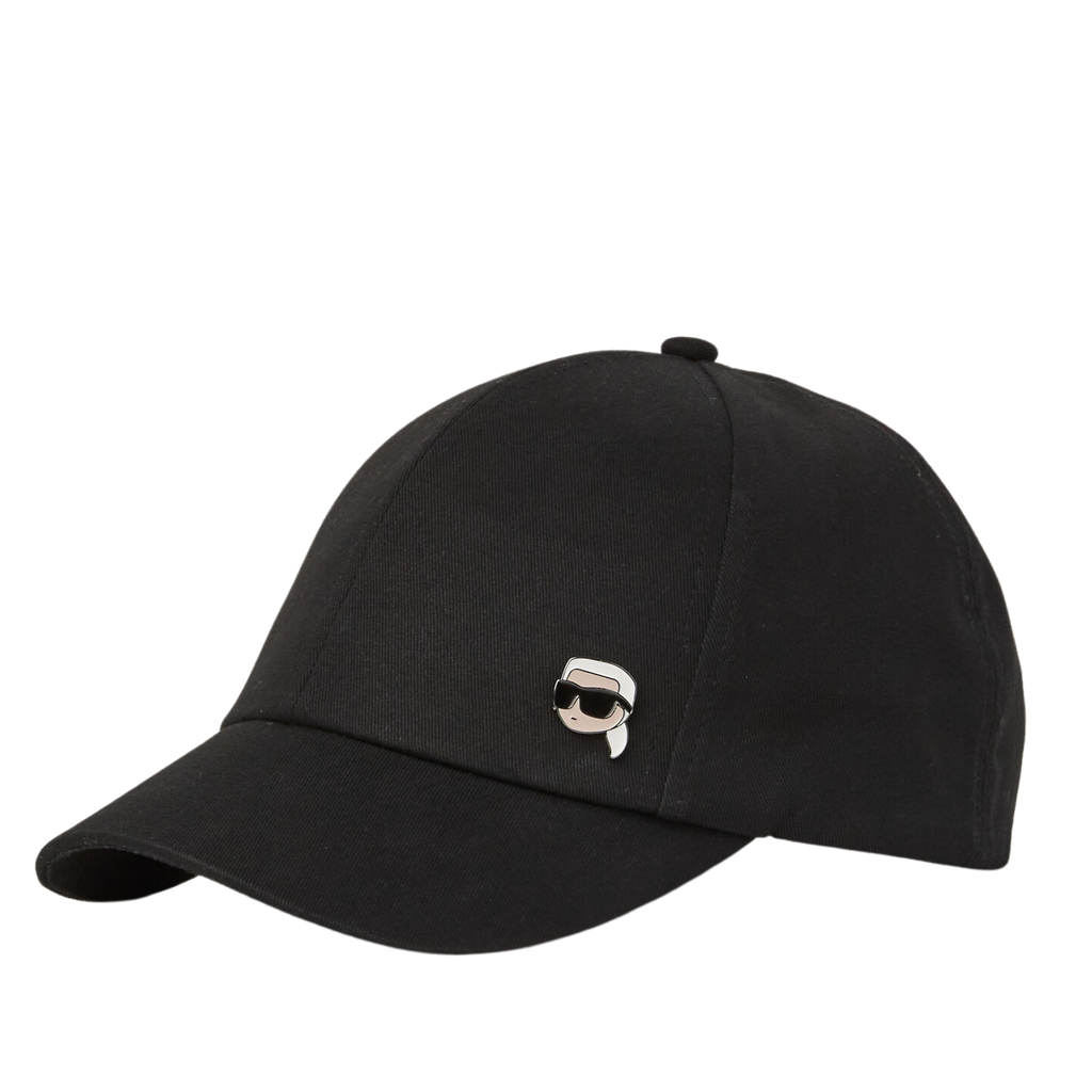 KARL LAGERFELD - IKON KARL CAP WITH BLACK PIN