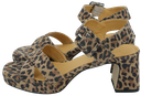 CTWLK - "AMOUSCH" SANDALEN MET LUIPAARDHAK