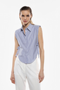 IMPERIAL - CHEMISE RAYÉE SANS MANCHES AVEC NŒUDS