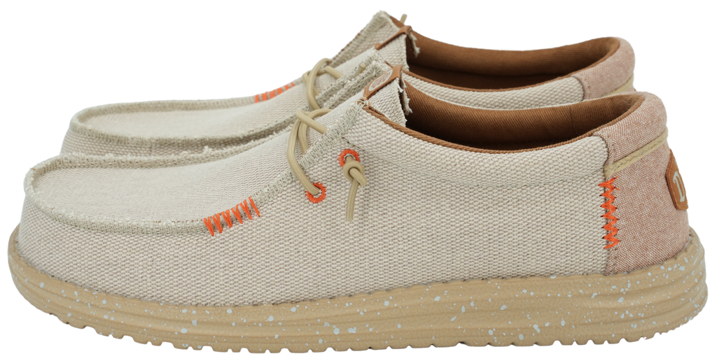 HEY DUDE - BEIGE “WALLY COASTLINE” MOCCASINS (40)