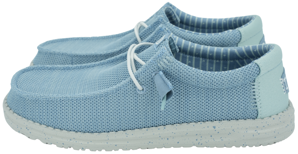 HEY DUDE - BLUE “WALLY STRETCH SOX” MOCCASINS