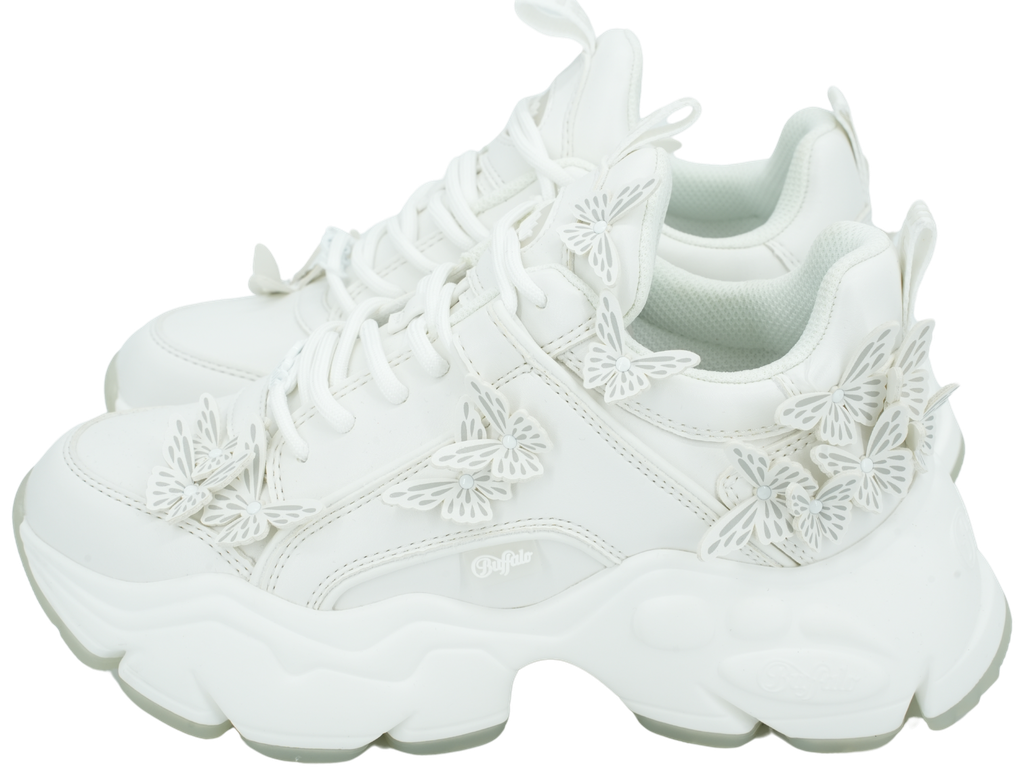 BUFFALO - BASKETS "BINARY PAPILLONS" BLANCHES