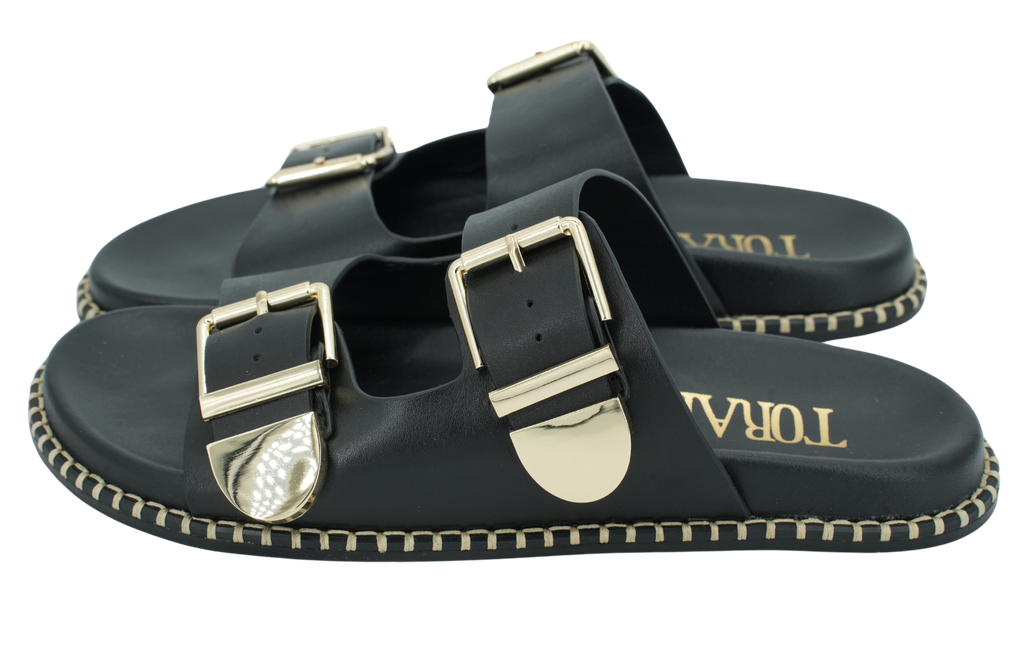 TORAL - BLACK "HIDRA" SANDALS