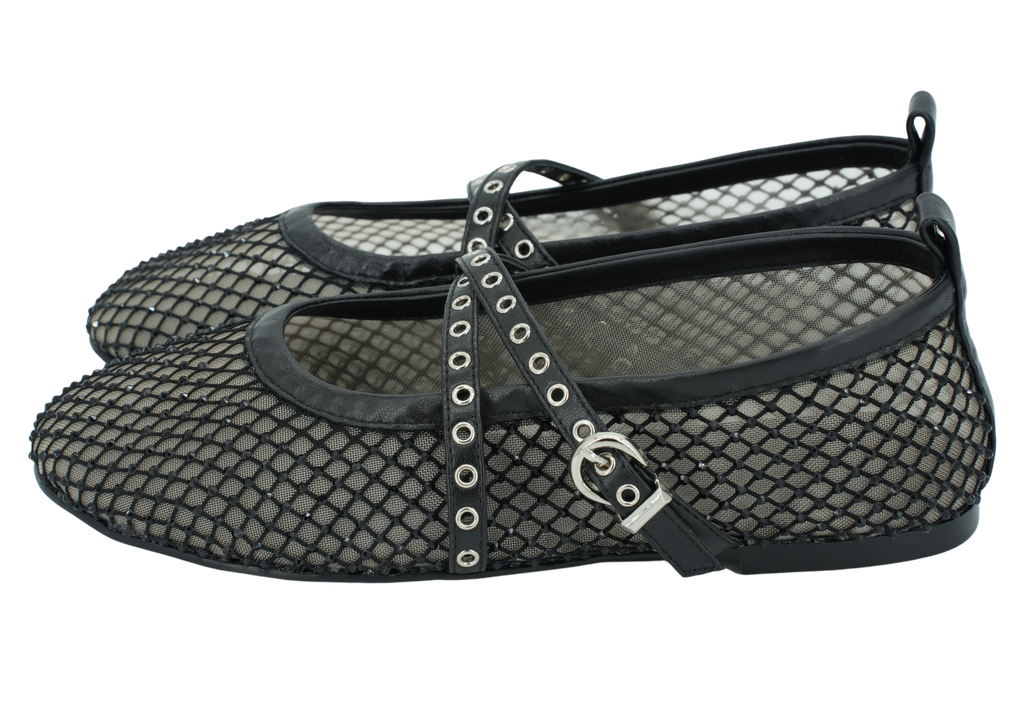 TORAL - BALLERINES "VILMA" MESH NOIRES