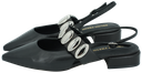 BRUNO PREMI - SCHWARZE BALLERINAS MIT SILBERSCHMUCK