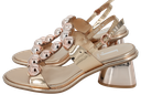 JEANNOT - PINK GOLD HIGH HEEL SANDALS