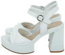 JEANNOT - WITTE PLATFORMHAK SANDALEN