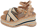 CAFÉ NOIR - ORANJE PLATFORM SANDALEN