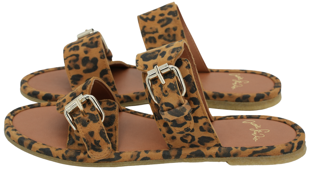 CRAIE STUDIO - “BYRON” LUIPAARD LEDEREN SANDALEN