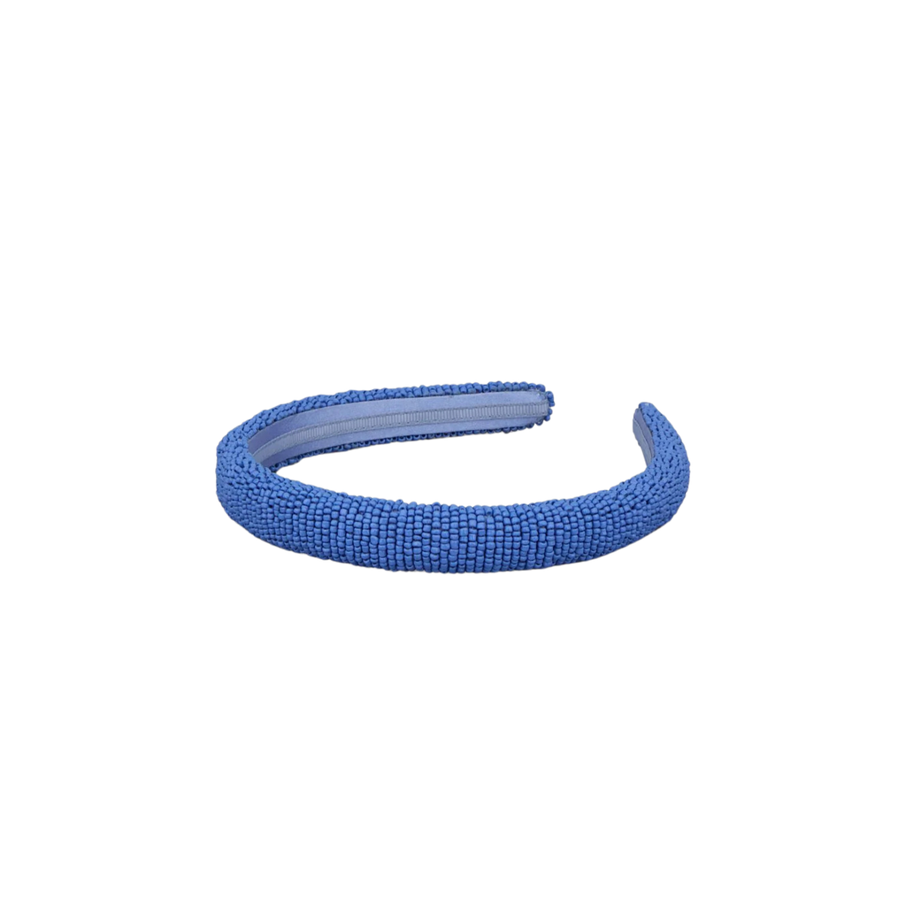 BECKSÖNDERGAARD - "BEADED" HEADBAND (Bleu)