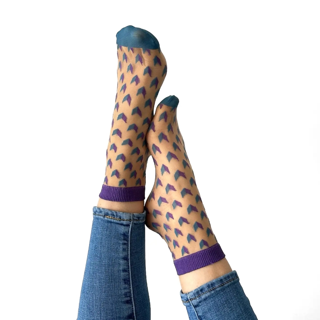 SOCKETTE - CHAUSSETTES TRANSPARENTES FLÈCHES