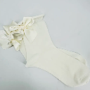 SOCKETTE - CHAUSSETTES NOEUD BLANC CASSÉ