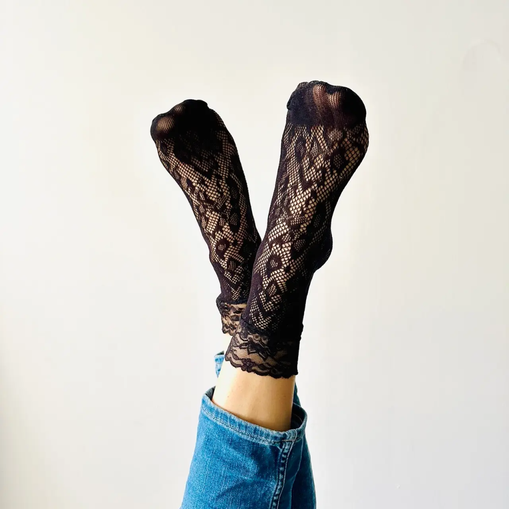 SOCKETTE - LACE SOCKS (Noir)