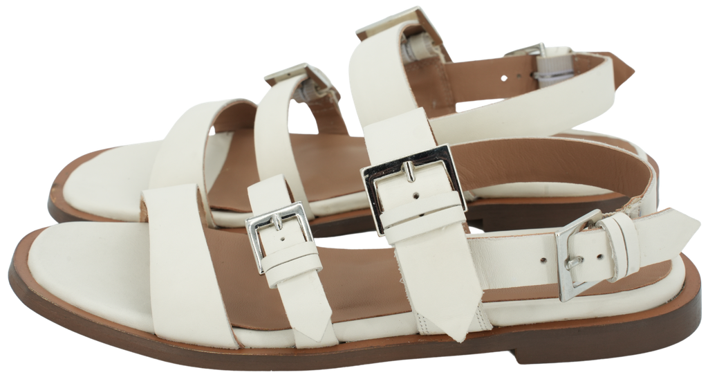 CARMENS - BEIGE PLATTE SANDALEN (36)