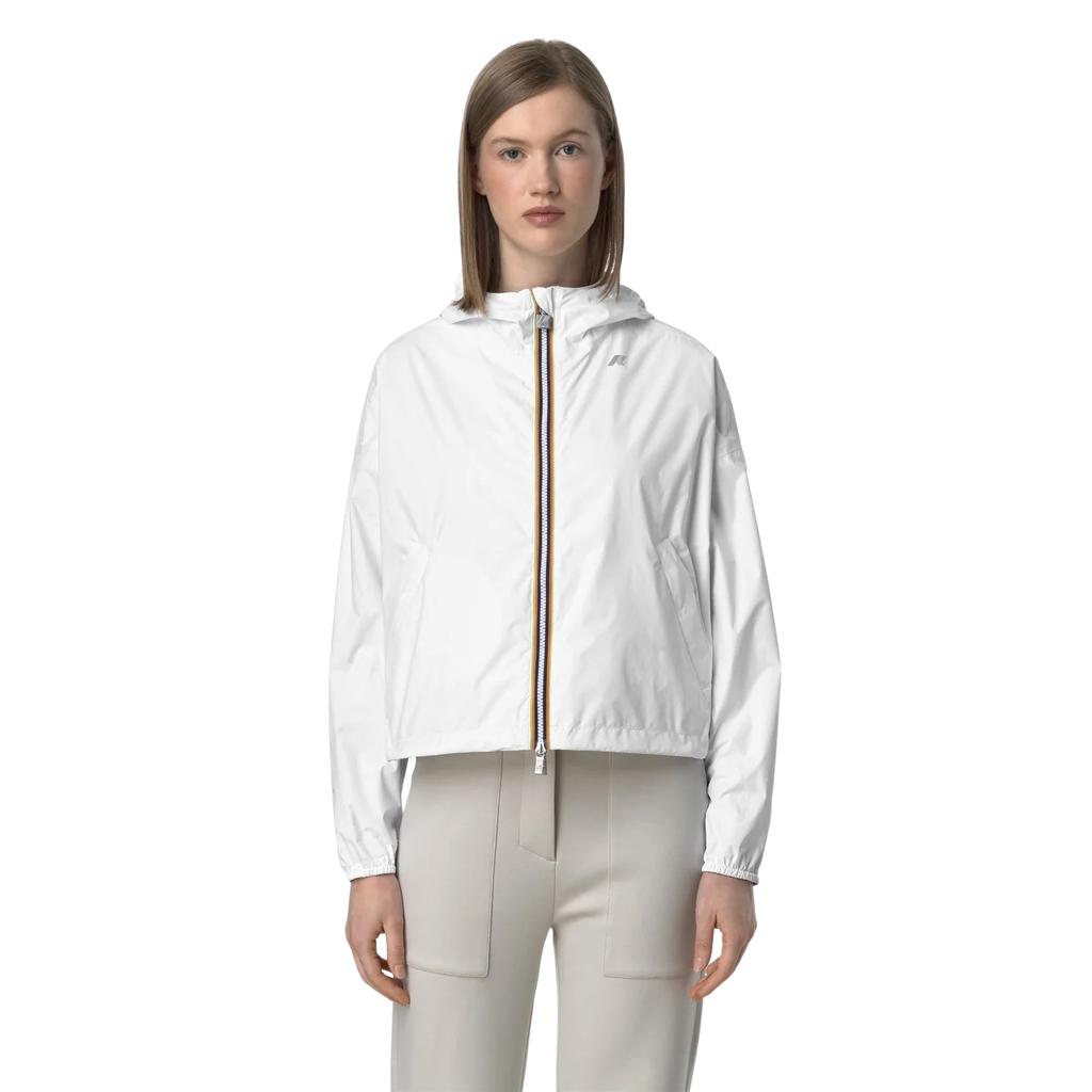 K-WAY - REVERSIBLE SHORT JACKET "LAURETTE PLUS.2" WHITE