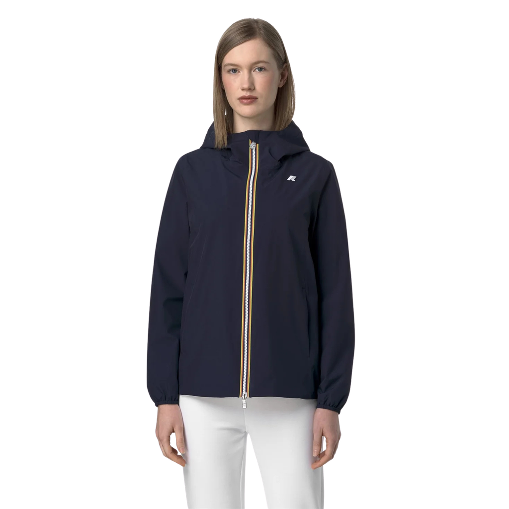 K-WAY - VESTE MI-LONGUE "MARGUERITE" BLEUE MARINE