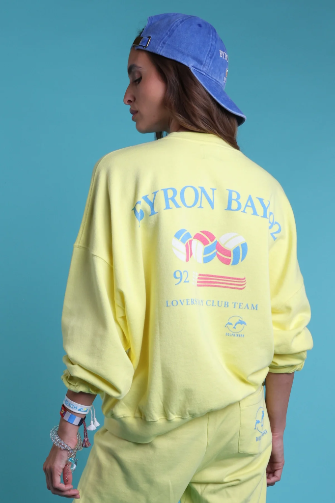 LOVERS BAY CLUB - SWEAT CREW (XS, Jaune)