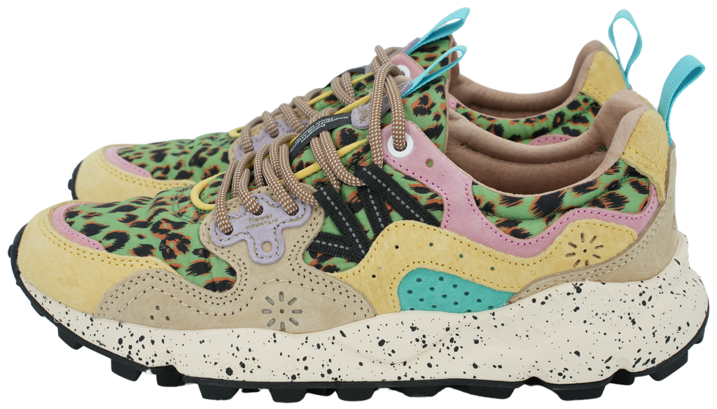 FLOWER MOUNTAIN - GRÜNE LEOPARDEN-SNEAKERS „YAMANO 3“